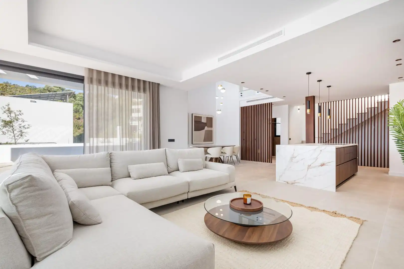 Sala d'estar de Casa o xalet en venda en Mijas amb Aire condicionat, Calefacció i Jardí privat