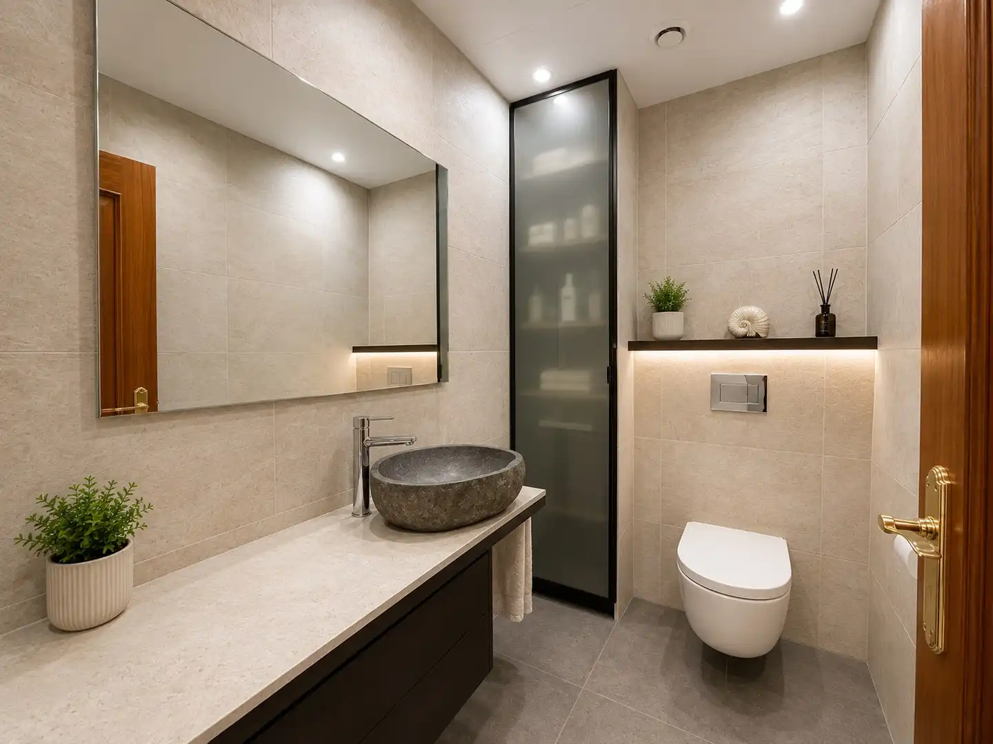 Baño de Casa o chalet en venta en Girona con Aire acondicionado, Calefacción y Trastero