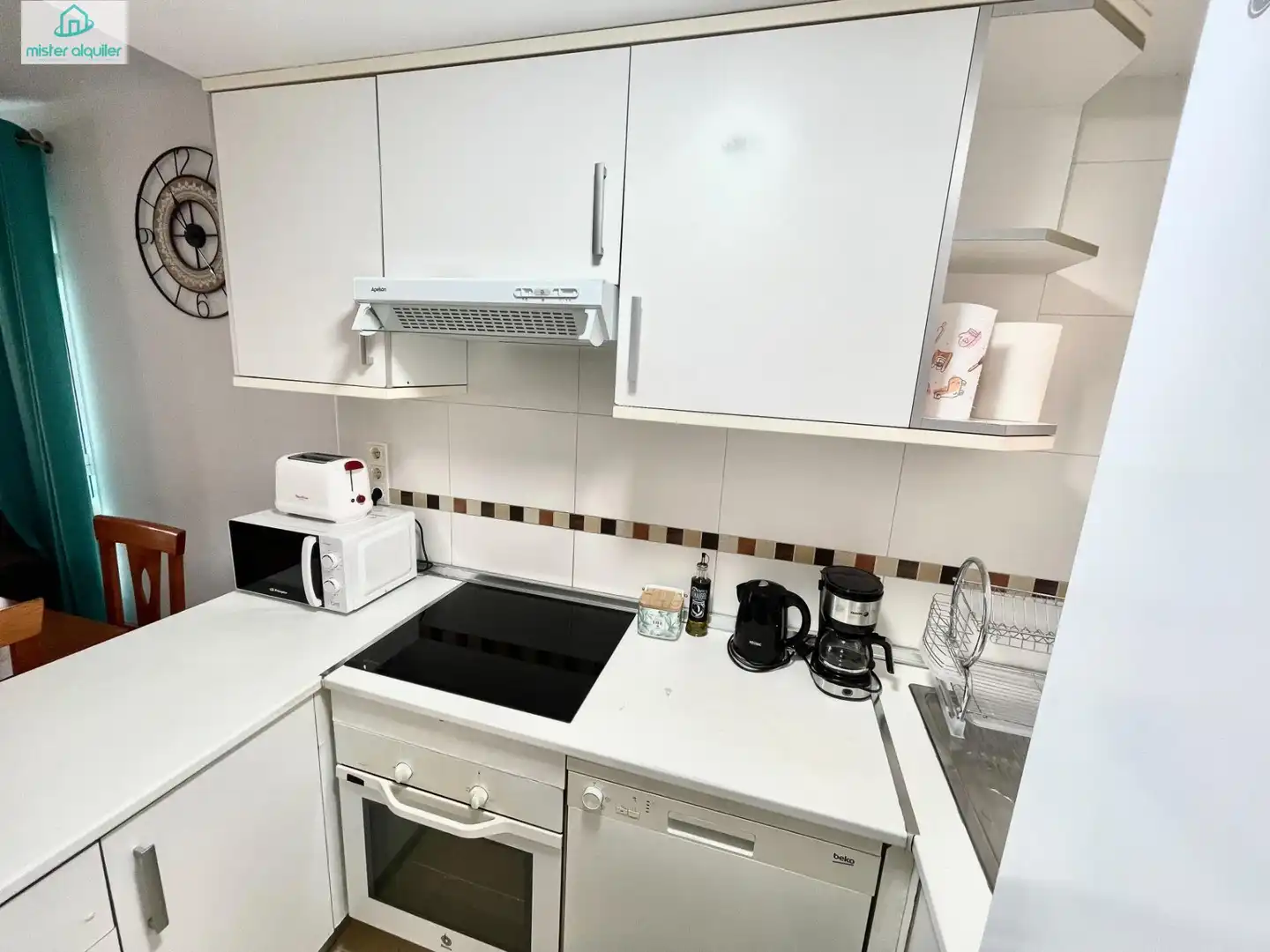 Cocina de Apartamento de alquiler en Mutxamel con Calefacción, Jardín privado y Terraza
