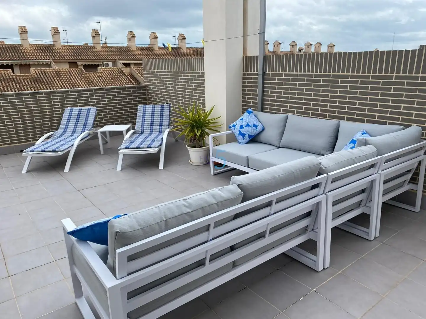 Terrace of Flat for sale in Los Alcázares  with Air Conditioner, Heating and Swimming Pool