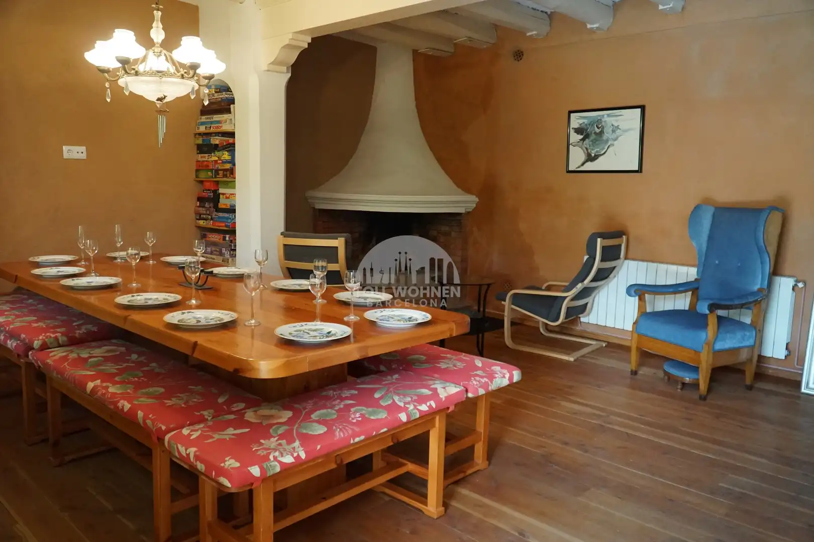 Esszimmer von Einfamilien-Reihenhaus zum Verkauf in Gelida mit Klimaanlage, Heizung und Terrasse