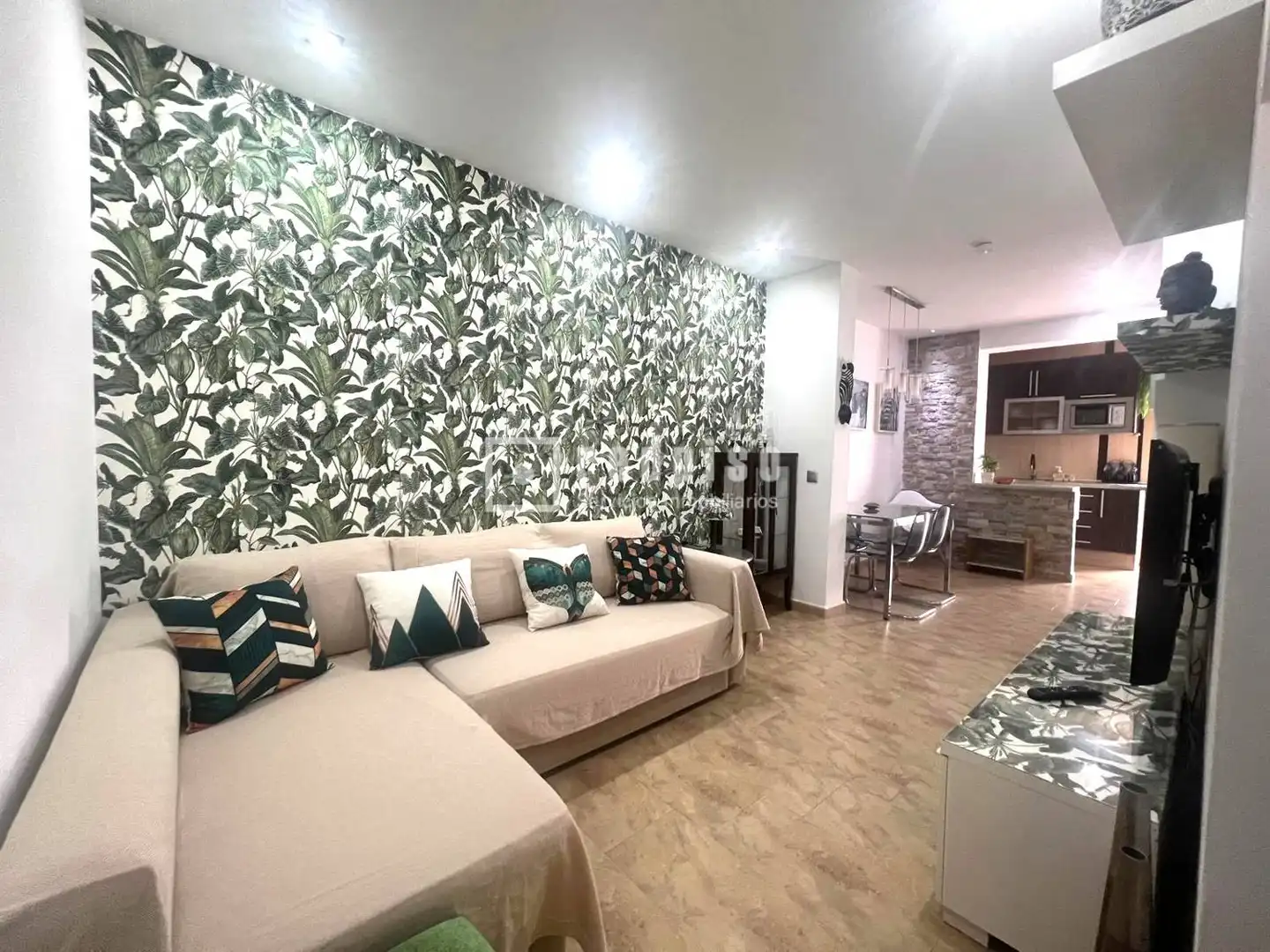 Wohnzimmer von Wohnungen zur Miete in Torremolinos mit Klimaanlage, Heizung und Terrasse