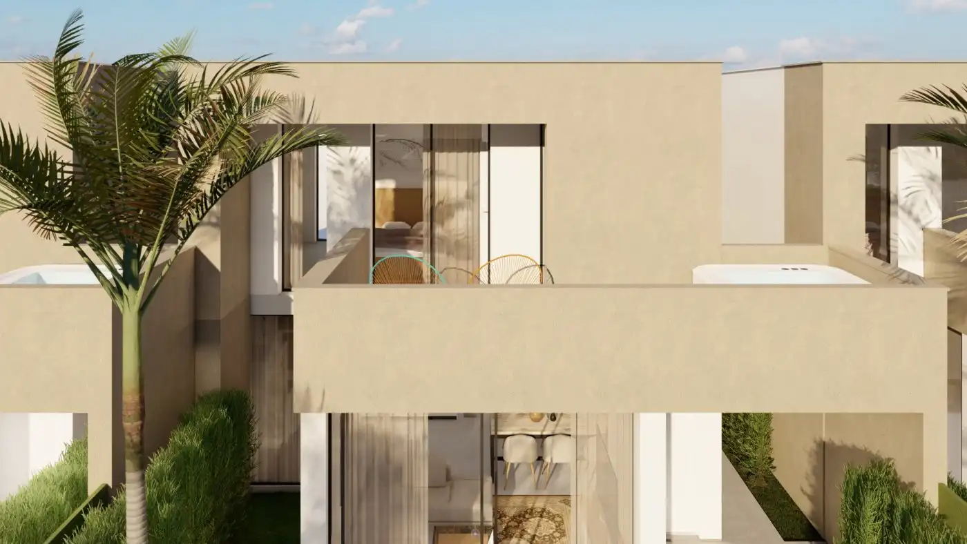 Vista exterior de Casa o xalet en venda en Cartagena amb Aire condicionat, Jardí privat i Terrassa