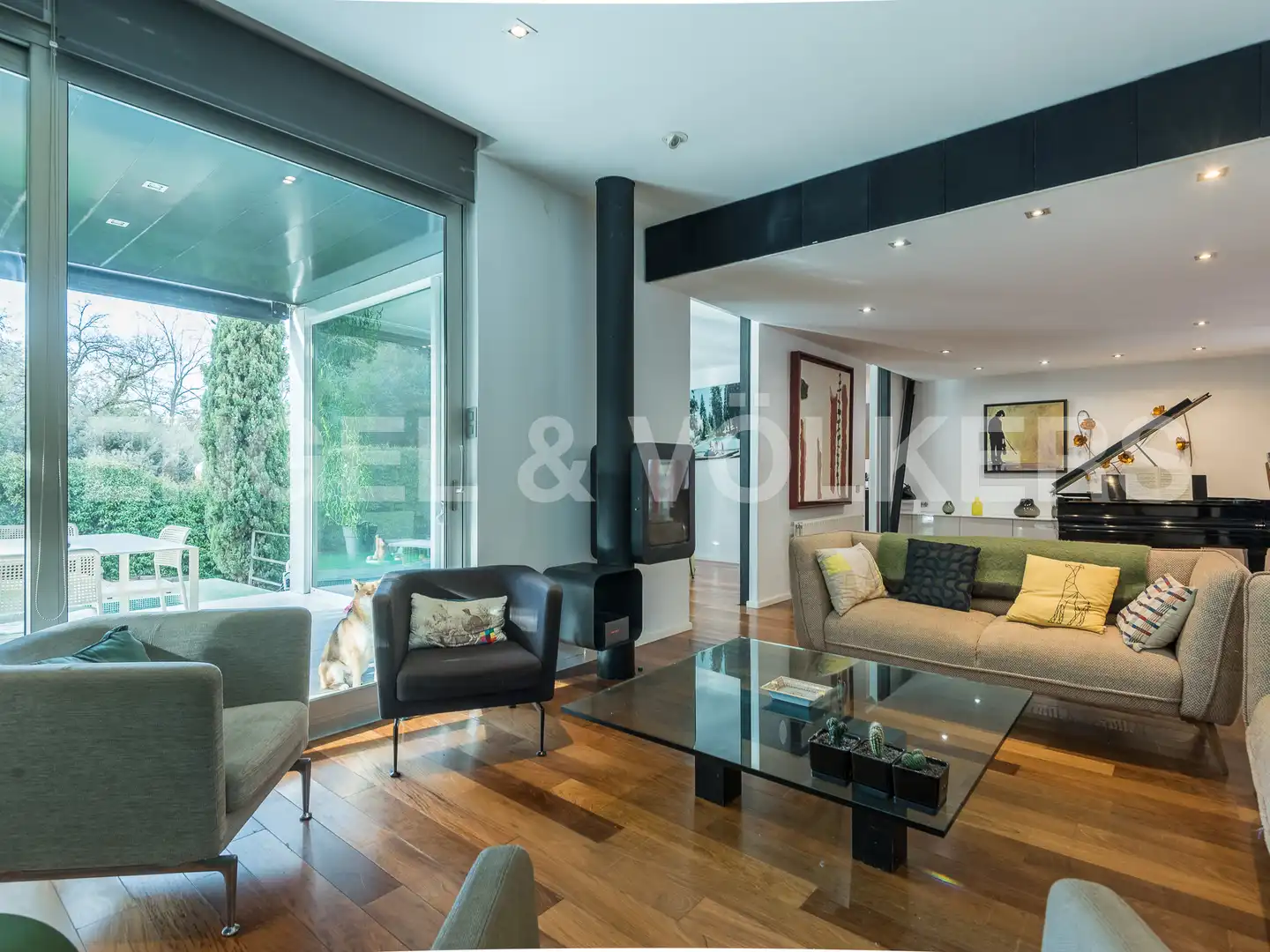 Sala de estar de Casa o chalet en venta en Barcelona con Aire acondicionado, Calefacción y Jardín privado