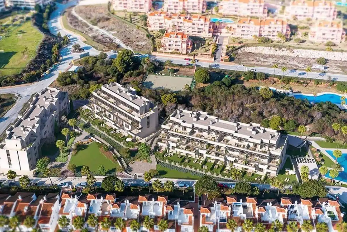 Exterior view of Apartments for sale in Mijas  with Air Conditioner, Storage room and Community pool