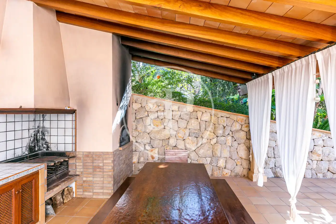 Garden of Houses for rent in Bunyola  with Air Conditioner, Heating and Private garden