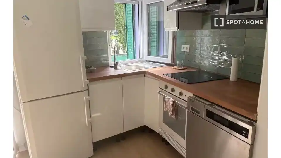 Kitchen of Flat for rent in Madrid  with Air Conditioner, Heating and Furnished