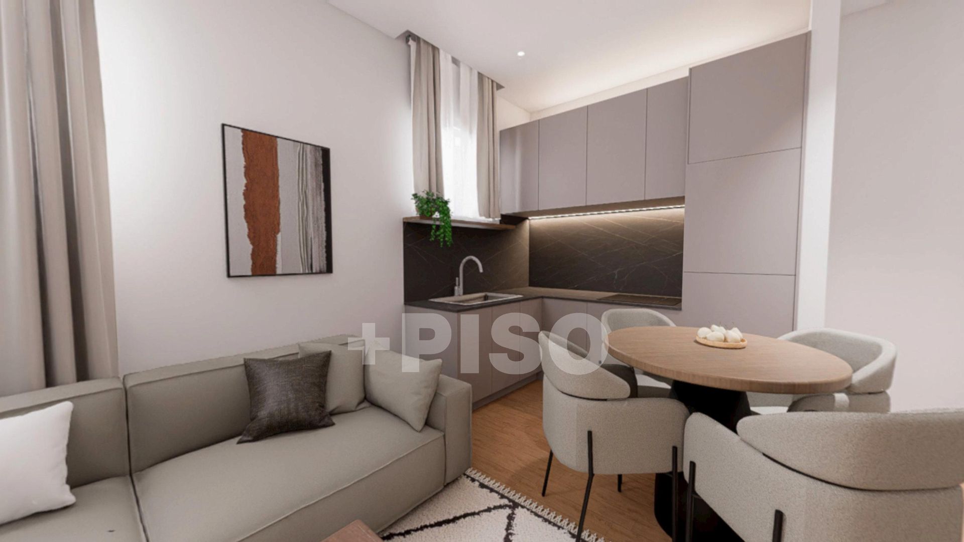 Living room of Flat for sale in  Madrid Capital  with Air Conditioner, Heating and Furnished