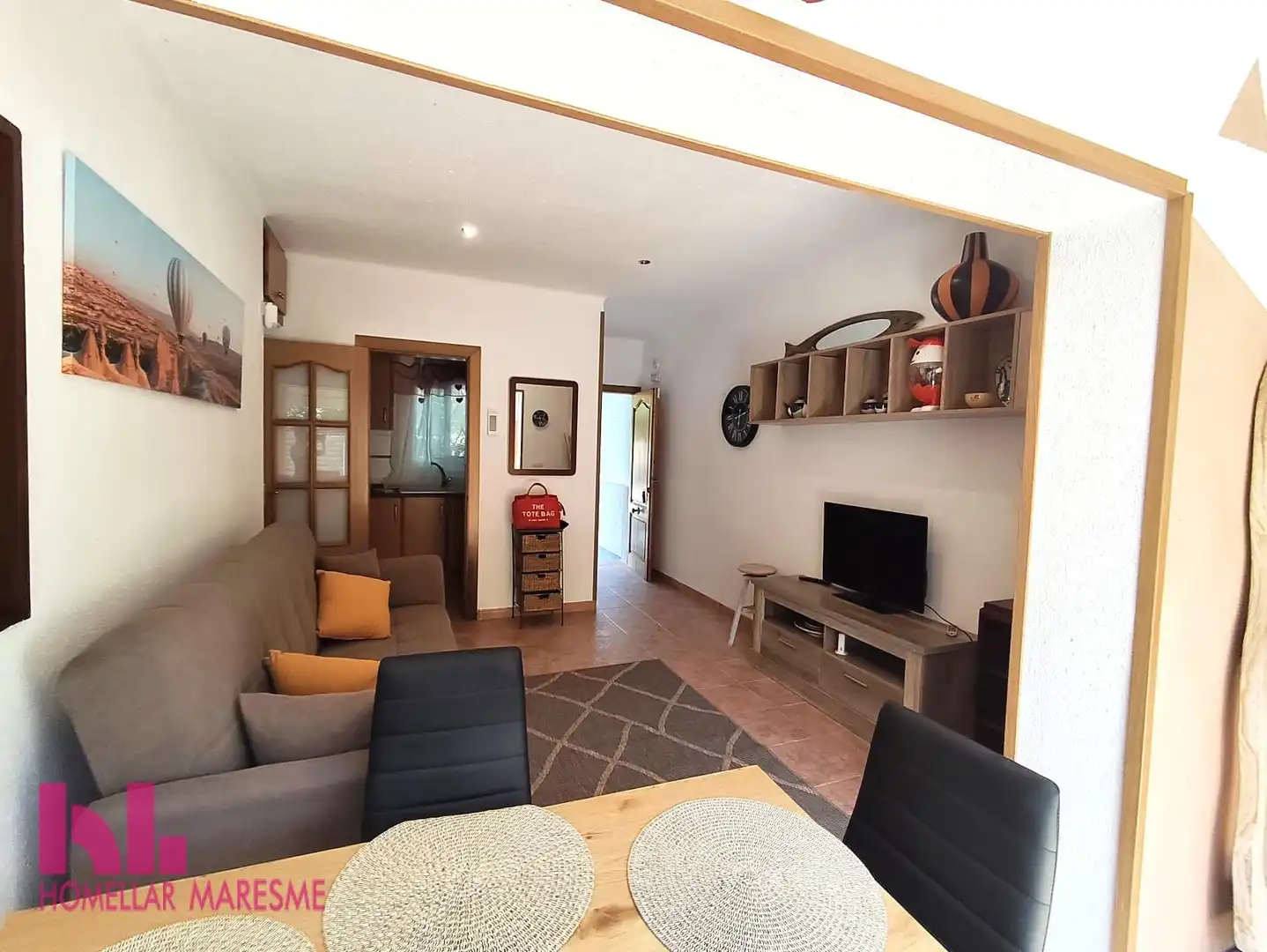 Living room of Flat for sale in Santa Susanna  with Terrace and Community pool