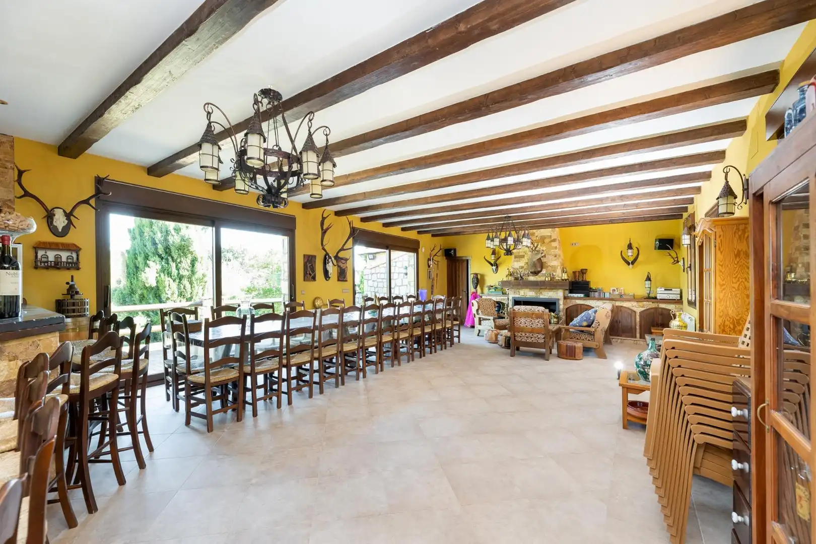 Dining room of Houses for sale in Colomera  with Heating, Terrace and Storage room