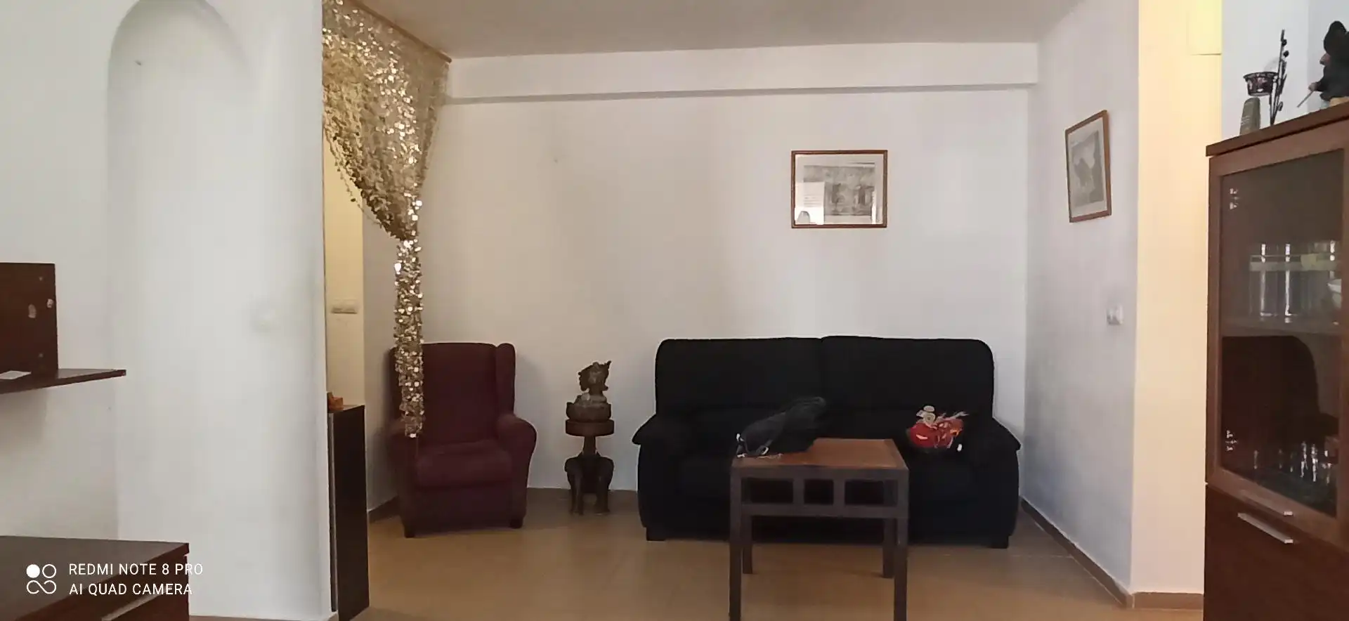 Sala d'estar de Pis de lloguer en Villajoyosa / La Vila Joiosa amb Aire condicionat, Jardí privat i Terrassa