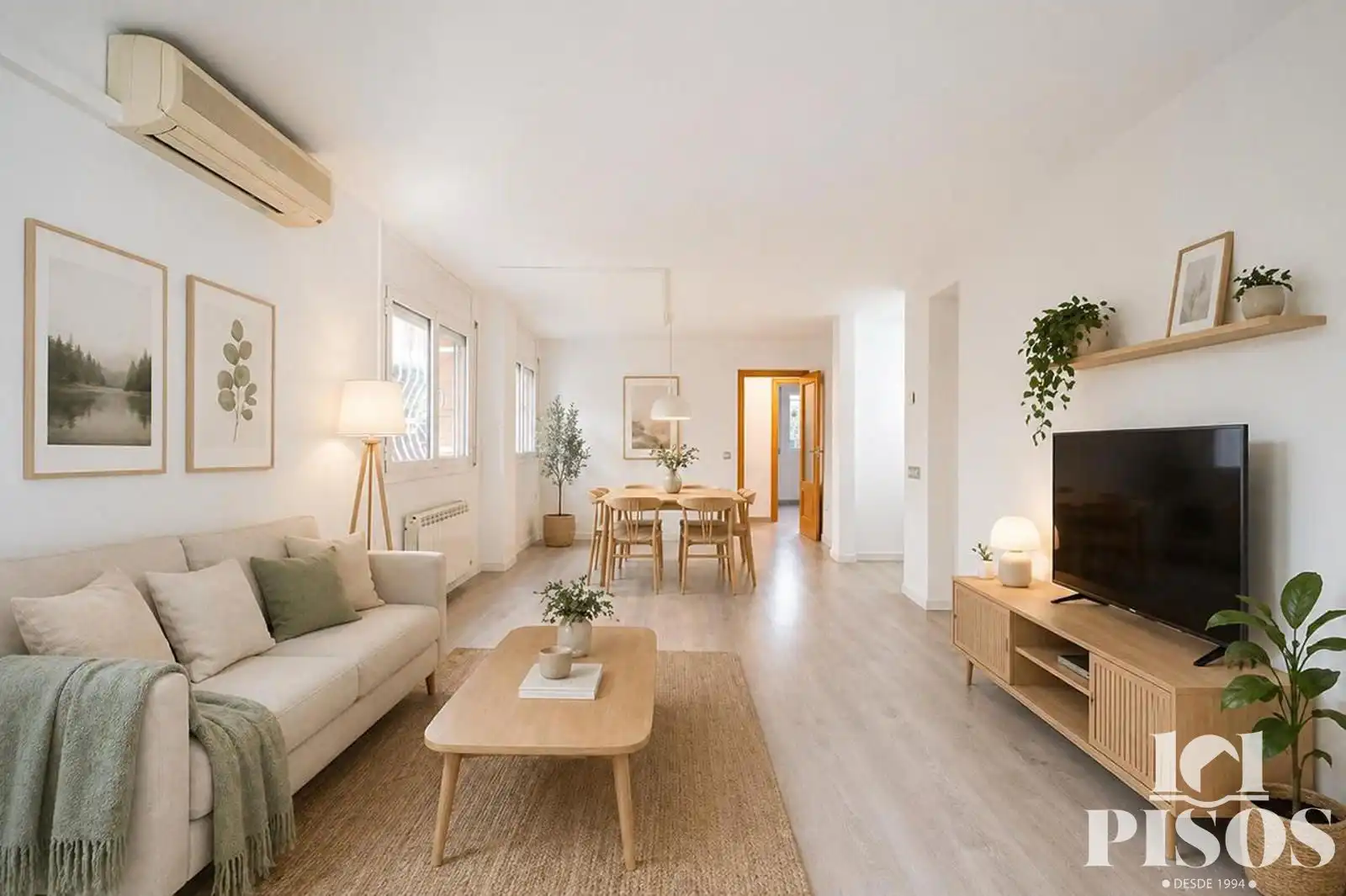 Sala d'estar de Pis en venda en Sant Cugat del Vallès amb Aire condicionat, Calefacció i Terrassa