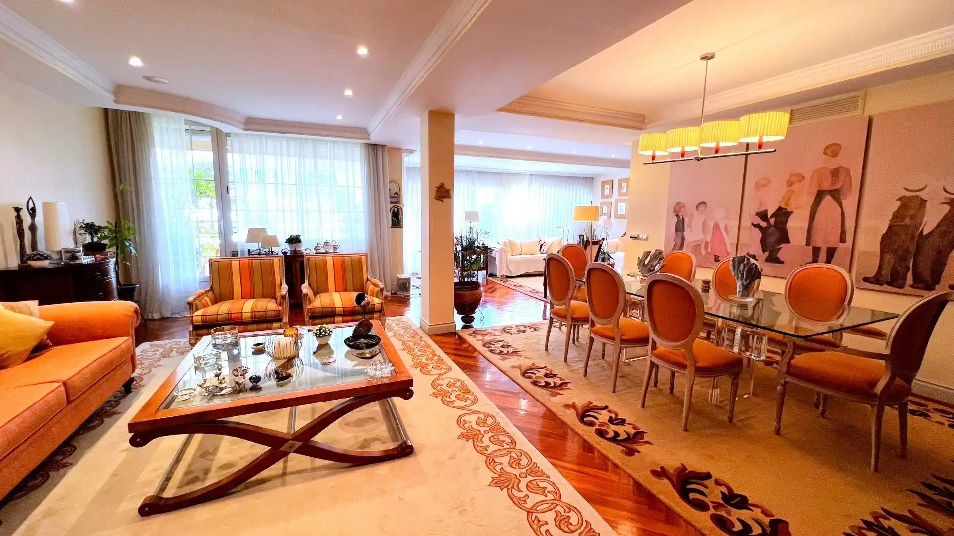 Sala de estar de Ático en venta en  Madrid Capital con Aire acondicionado, Parquet y Terraza