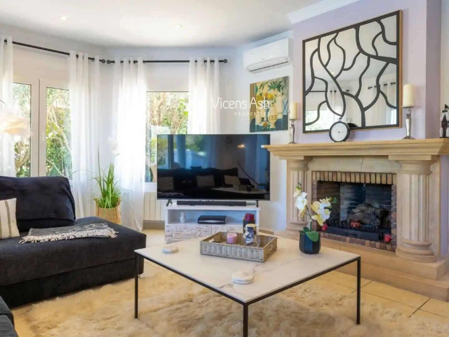 Living room of Houses for sale in Jávea / Xàbia  with Air Conditioner, Terrace and Swimming Pool