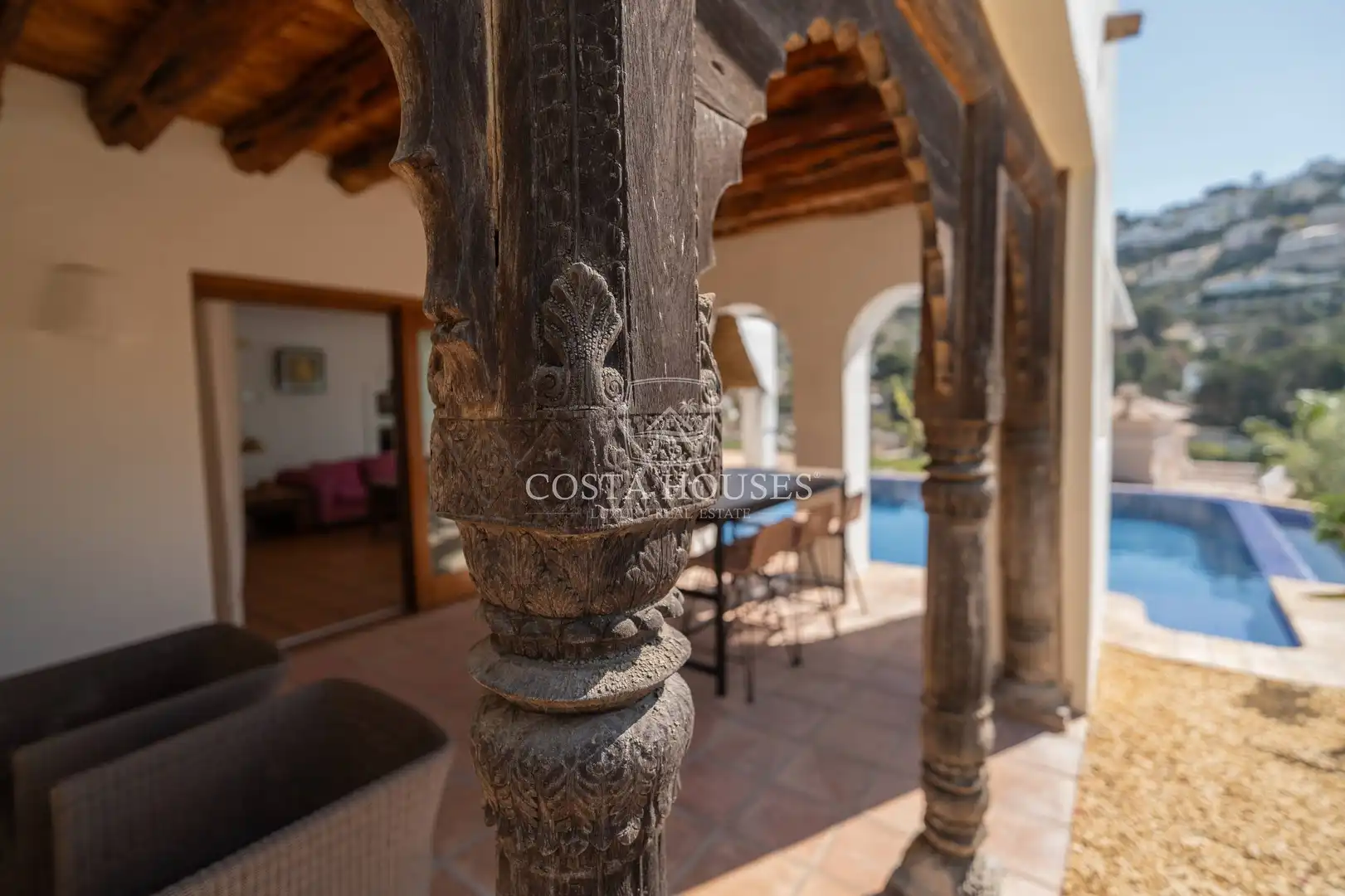 Terrassa de Casa o xalet en venda en Moraira amb Aire condicionat, Calefacció i Jardí privat