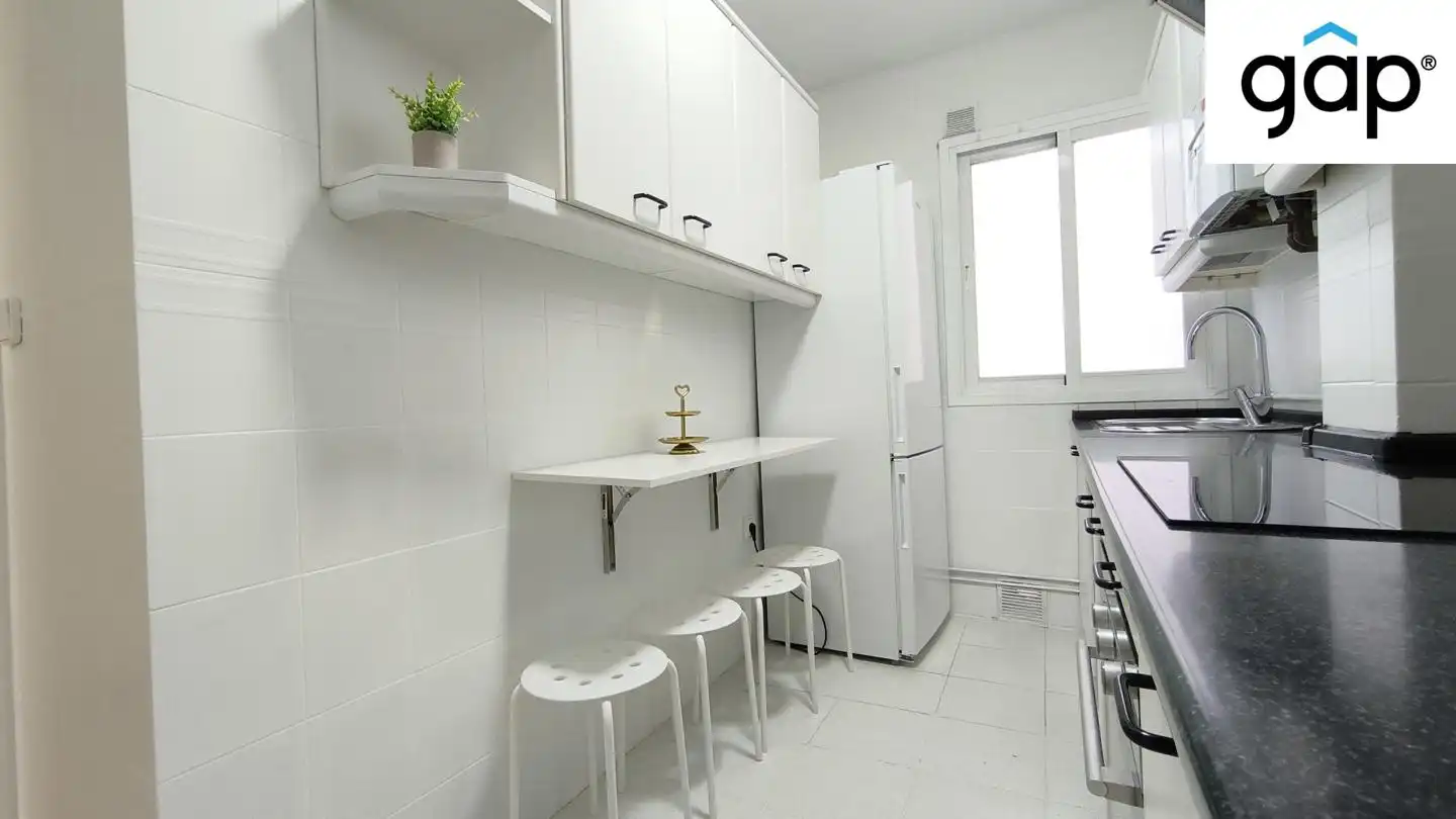 Kitchen of Flat for rent in Cuenca  with Heating, Terrace and Furnished