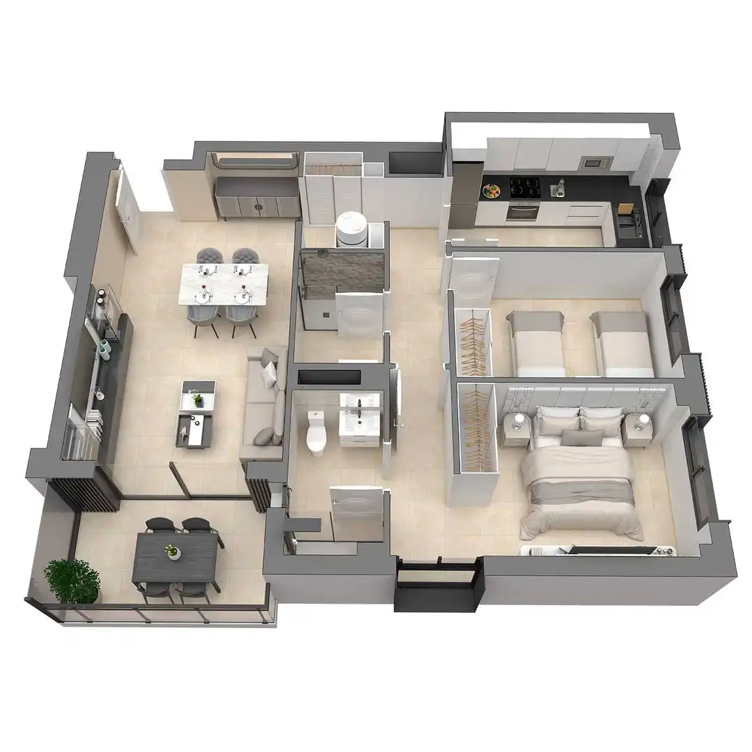 Apartamento en venta en Castellón de la Plana / Castelló de la Plana con Aire acondicionado, Jardín privado y Terraza