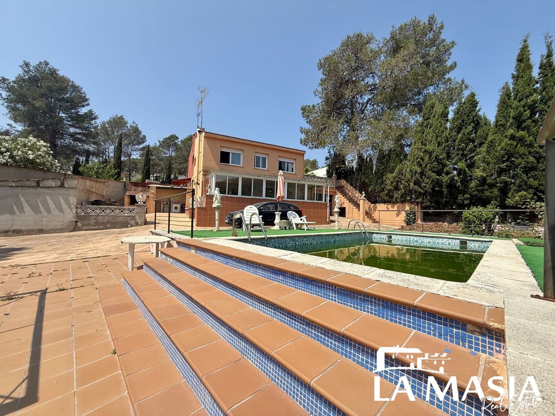 Swimming pool of Single-family semi-detached for sale in Olivella  with Heating, Private garden and Storage room