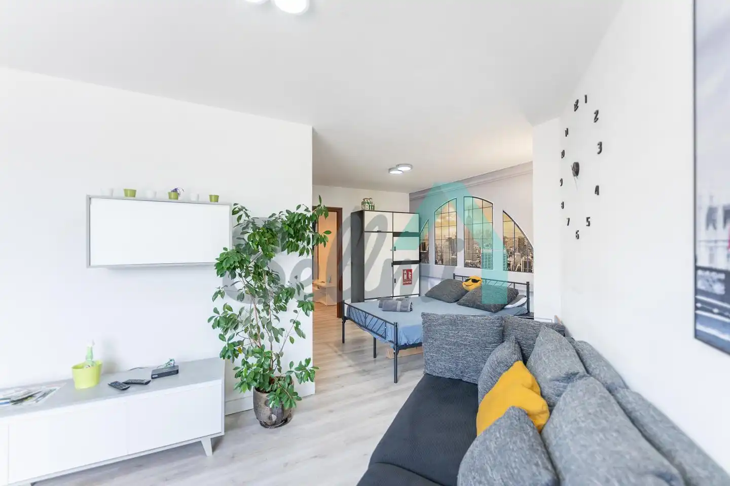Living room of Flat for share in Oviedo   with Heating, Furnished and Internet