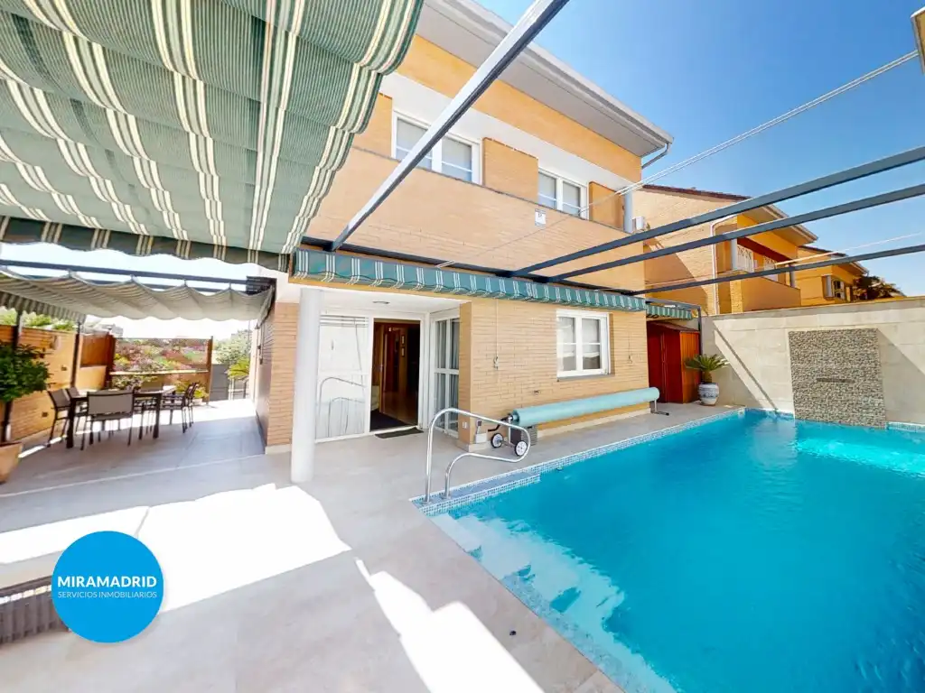 Swimming pool of Detached homes for rent in Paracuellos de Jarama  with Air Conditioner and Swimming Pool