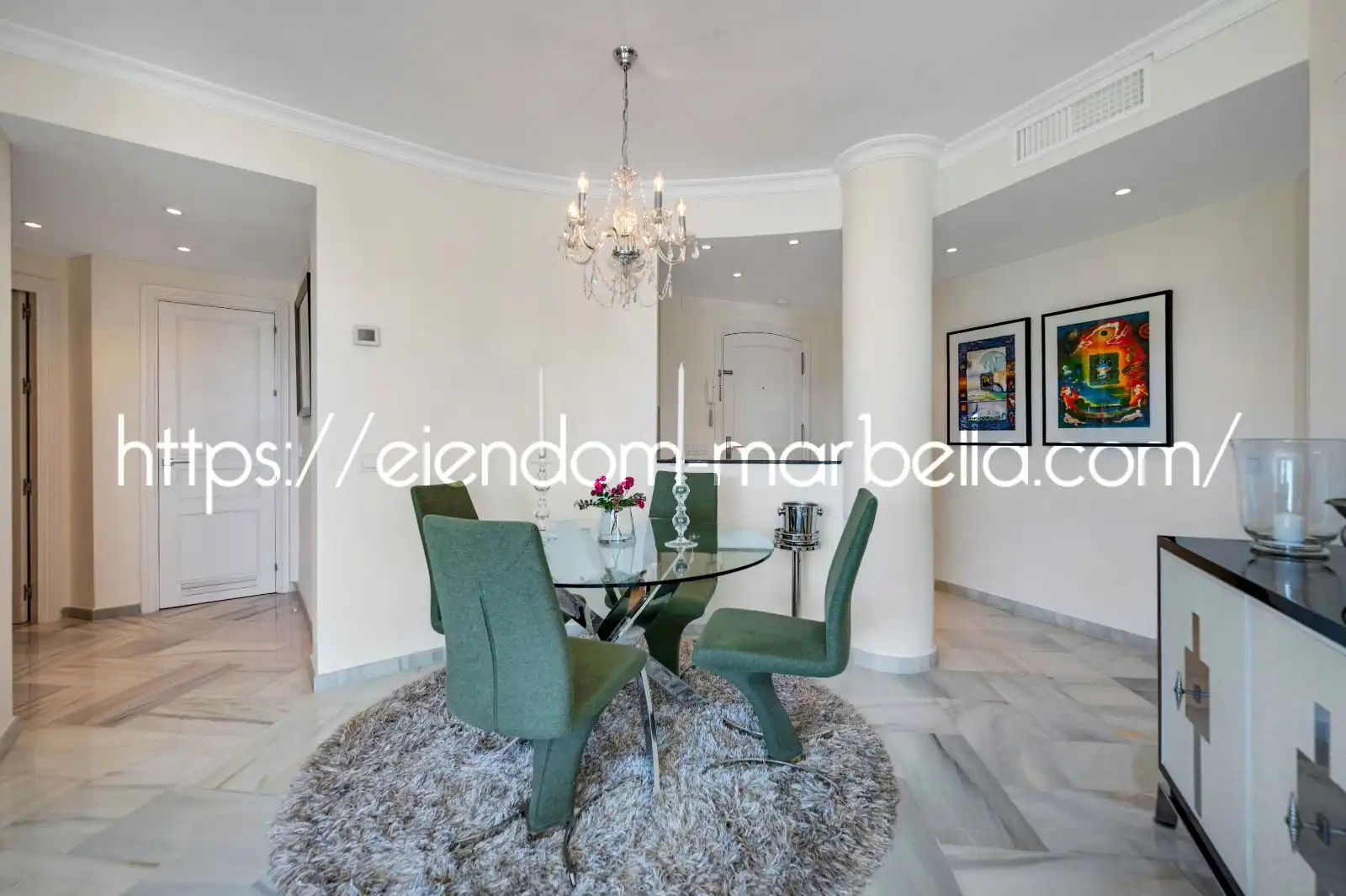 Dining room of Apartments for sale in Marbella  with Air Conditioner, Terrace and Furnished