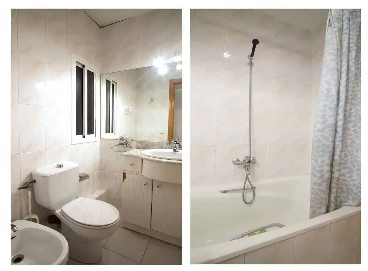 Baño de Apartamento para compartir en Barcelona con Aire acondicionado, Calefacción y Amueblado