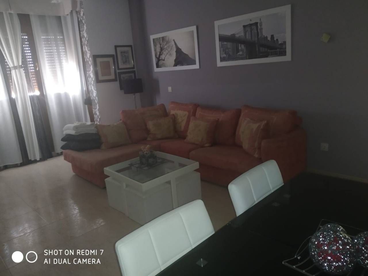 Living room of Flat for sale in Miguel Esteban  with Heating, Terrace and Furnished