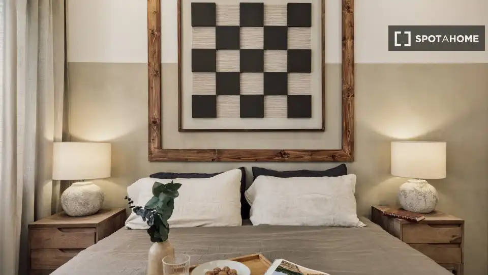 Bedroom of Apartments for share in Barcelona  with Air Conditioner, Terrace and Furnished