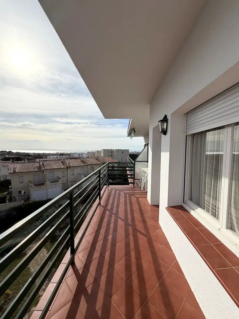 Balcony of Apartments for sale in Roses  with Heating, Terrace and Furnished