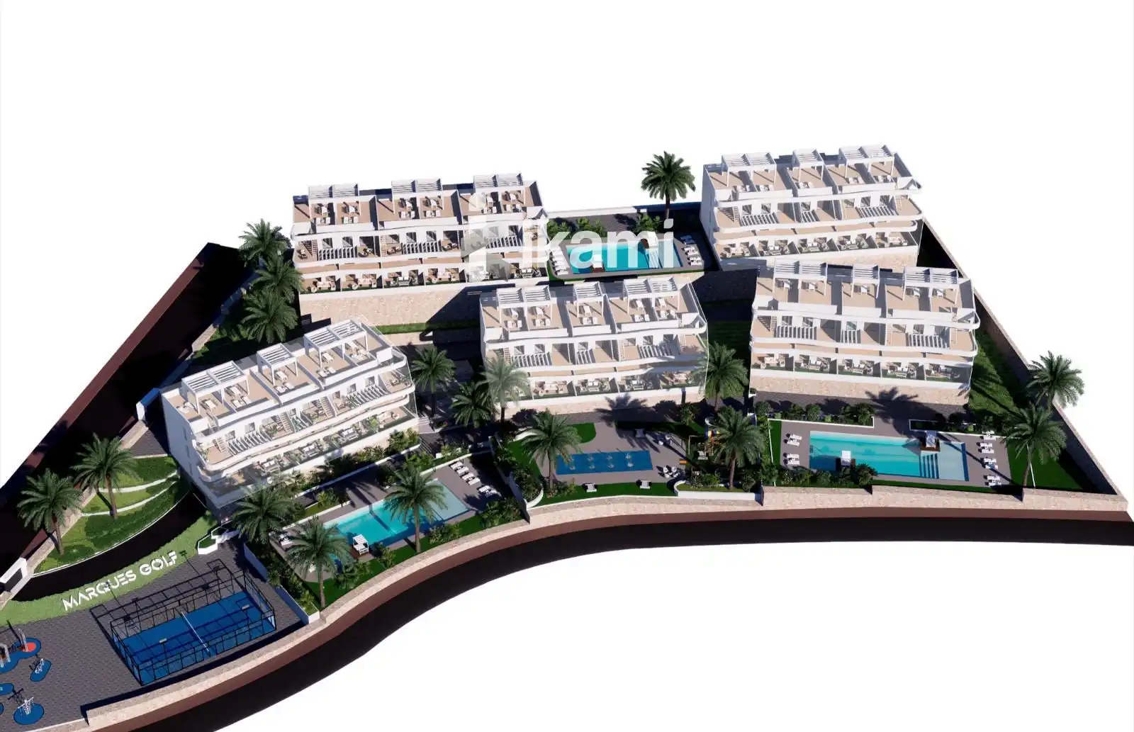 Außenansicht von Wohnung zum Verkauf in Finestrat mit Klimaanlage, Terrasse und Schwimmbad