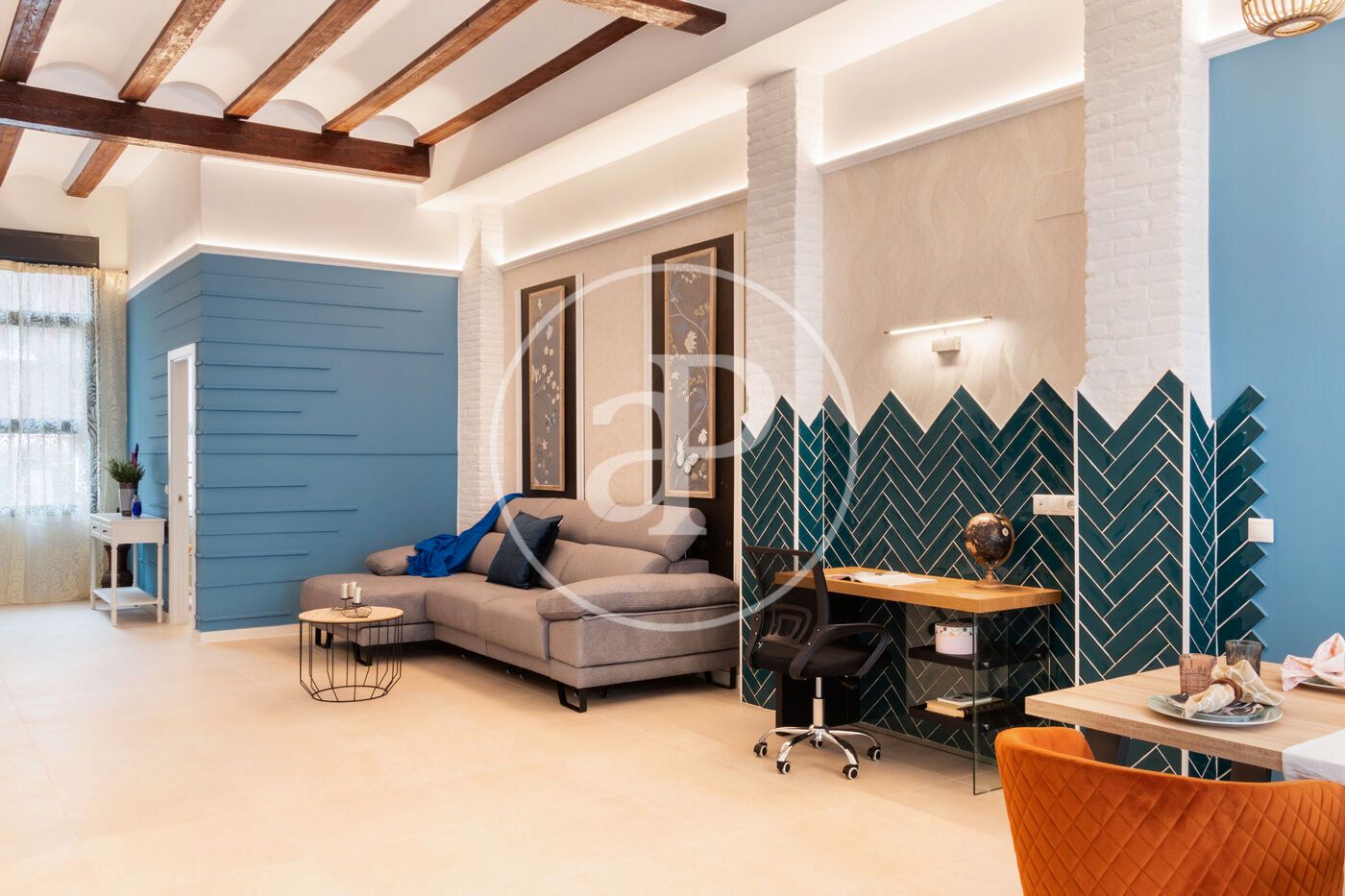 Sala d'estar de Pis en venda en  Valencia Capital amb Aire condicionat, Calefacció i Terrassa