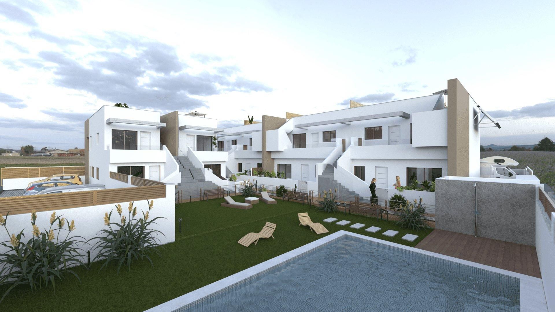 Jardí de Casa o xalet en venda en Pilar de la Horadada amb Calefacció, Jardí privat i Terrassa