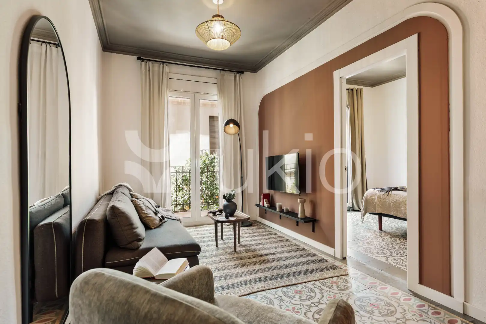 Sala d'estar de Apartament de lloguer en Barcelona amb Aire condicionat, Calefacció i Terrassa