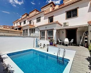 Exterior view of Single-family semi-detached to rent in Ogíjares  with Air Conditioner, Swimming Pool and Balcony