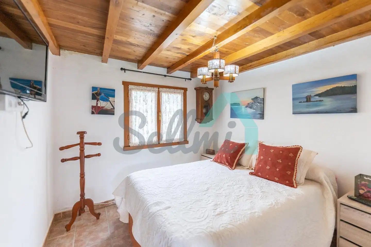 Bedroom of Houses for sale in Valdés - Luarca  with Private garden, Parquet flooring and Terrace