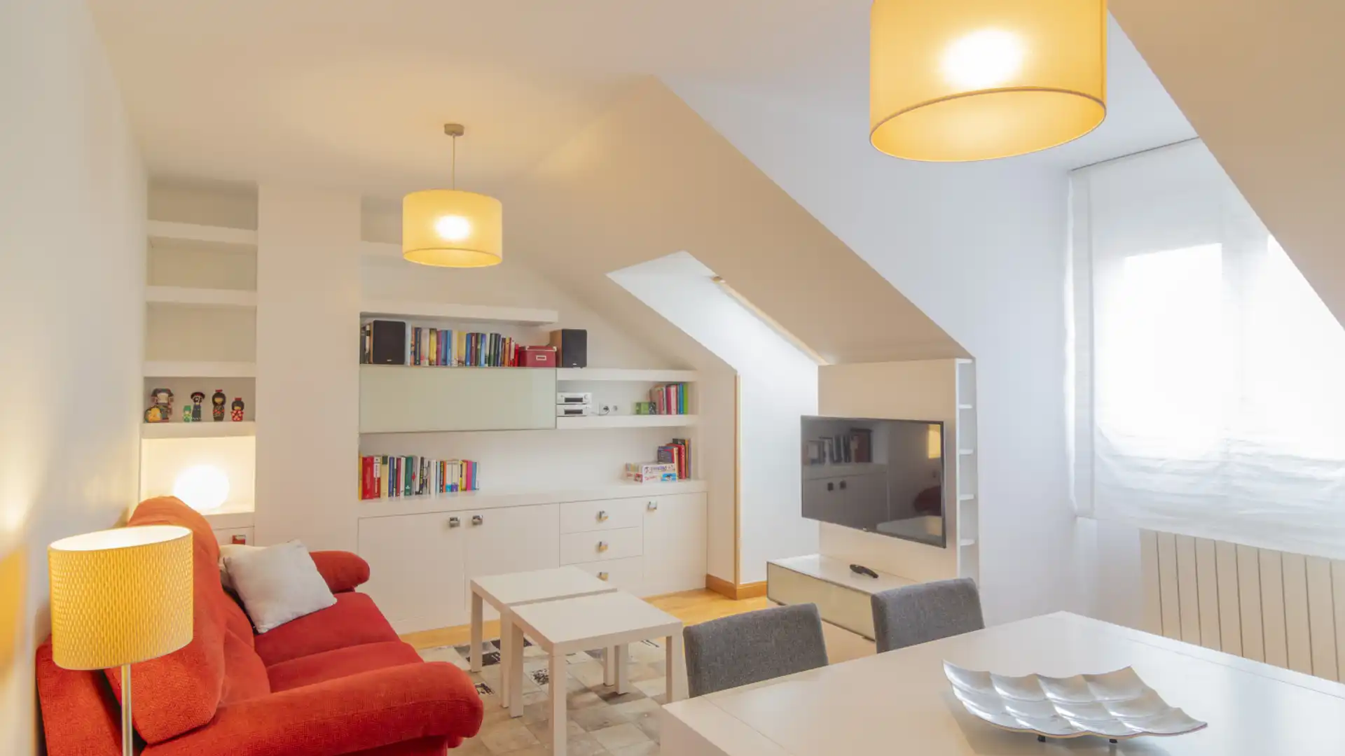 Sala d'estar de Pis de lloguer en Santander amb Calefacció i Terrassa