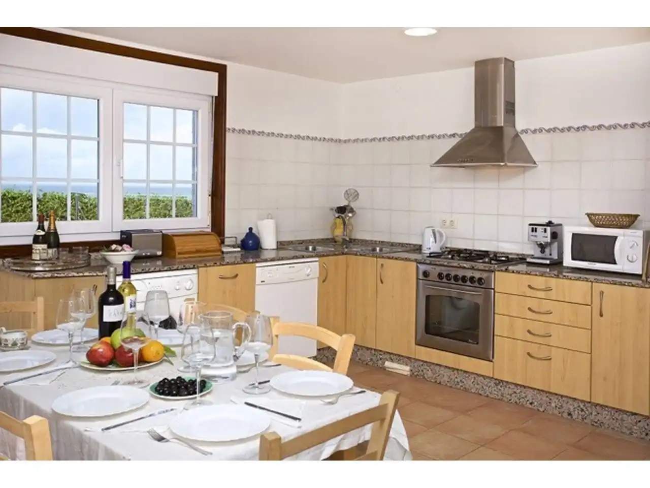 Küche von Haus oder Chalet zur Miete in Baiona mit Heizung, Privatgarten und Terrasse