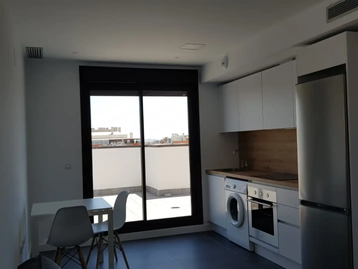 Cocina de Ático de alquiler en Murcia con Aire acondicionado, Terraza y Amueblado