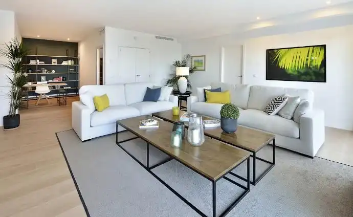 Living room of Apartments for rent in Benalmádena  with Air Conditioner, Oven and Washing machine