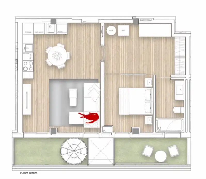 Schlafzimmer von Dachboden zum Verkauf in Sant Andreu de Llavaneres mit Klimaanlage, Heizung und Parkett