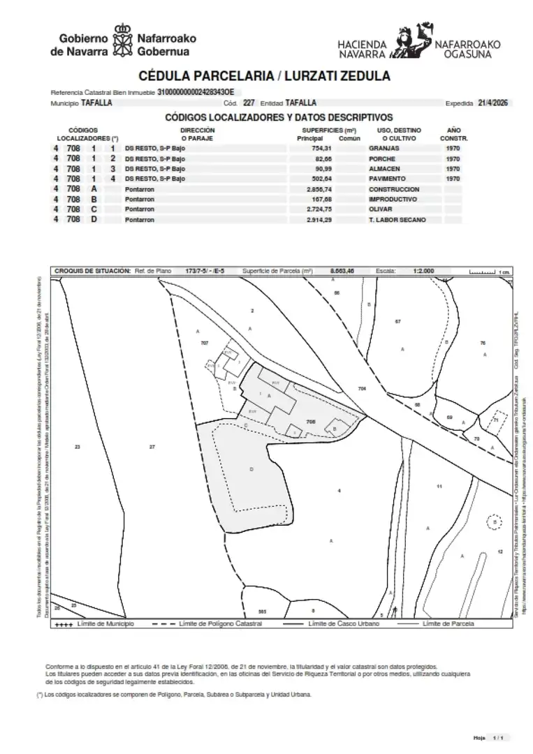 Nave industrial en venta en Tafalla