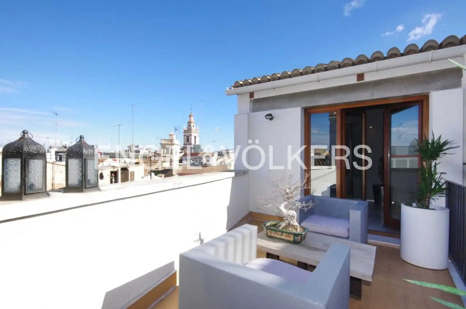 Terrassa de Àtic de lloguer en Valencia amb Aire condicionat, Calefacció i Moblat