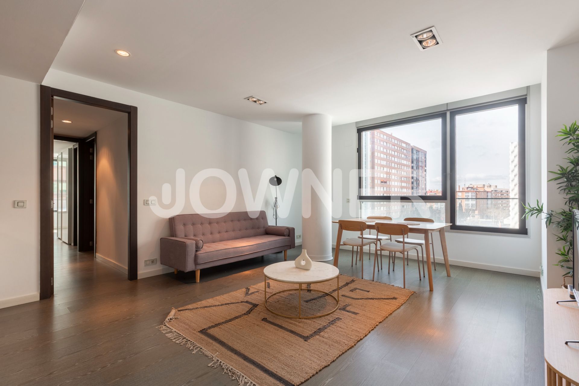 Sala de estar de Piso de alquiler en  Madrid Capital con Aire acondicionado, Trastero y Amueblado