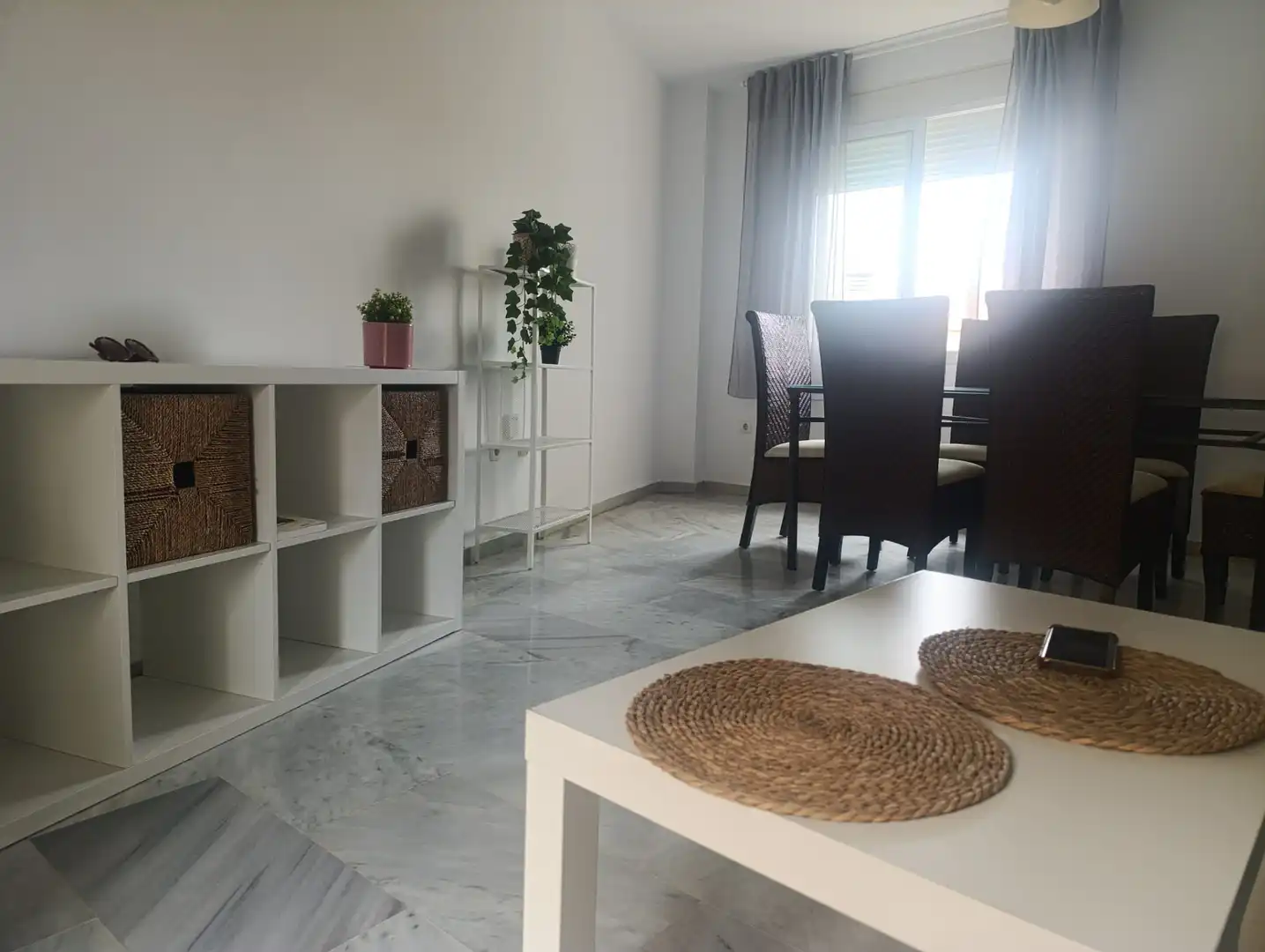Comedor de Apartamento de alquiler con opción a compra en Málaga con Aire acondicionado, Terraza y Trastero
