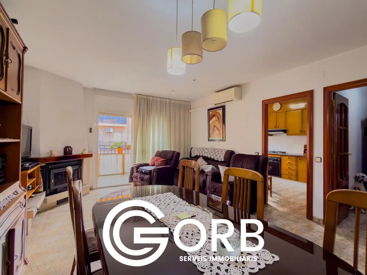Wohnzimmer von Wohnung zum Verkauf in Mataró mit Klimaanlage, Heizung und Terrasse