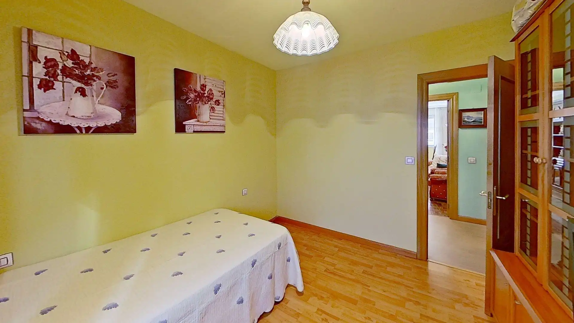 Schlafzimmer von Wohnung zum Verkauf in Gijón  mit Heizung, Parkett und Terrasse