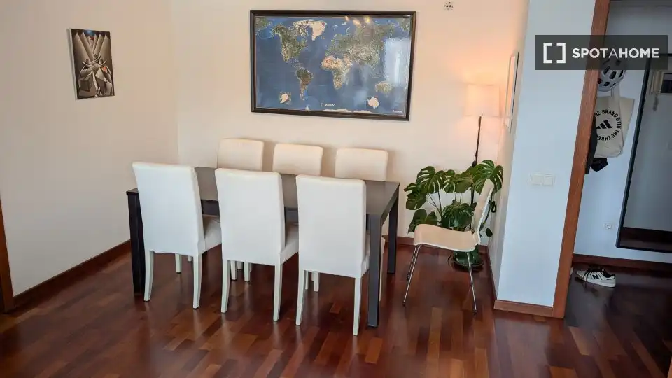 Esszimmer von Wohnung zur untervermieten in Barcelona mit Klimaanlage, Terrasse und Möbliert