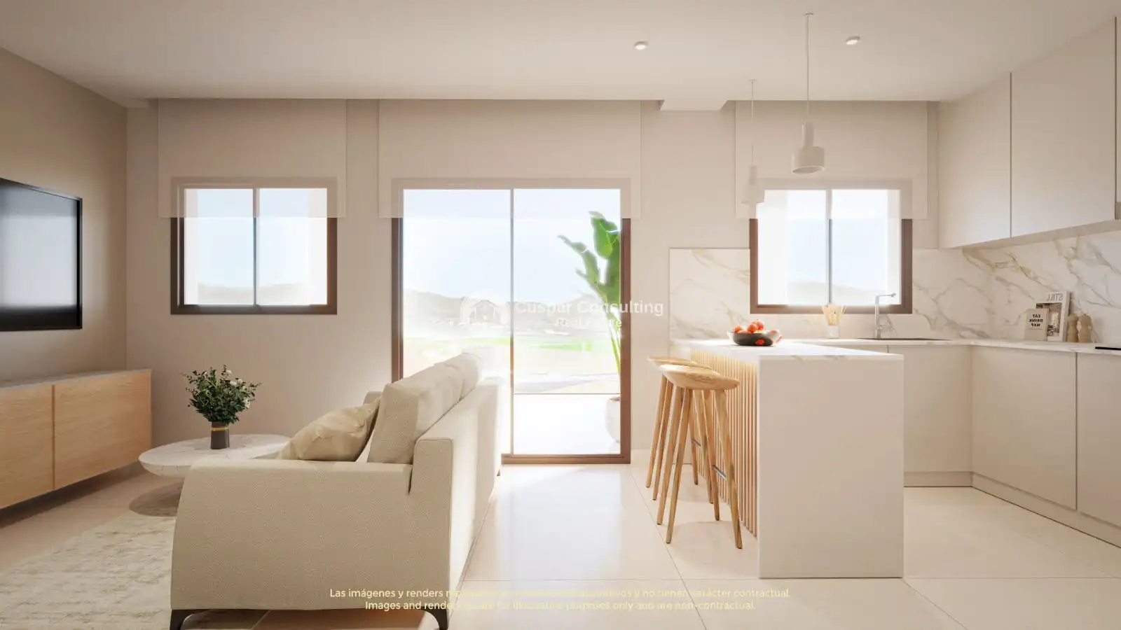 Sala de estar de Apartamento en venta en Murcia con Calefacción, Terraza y Piscina