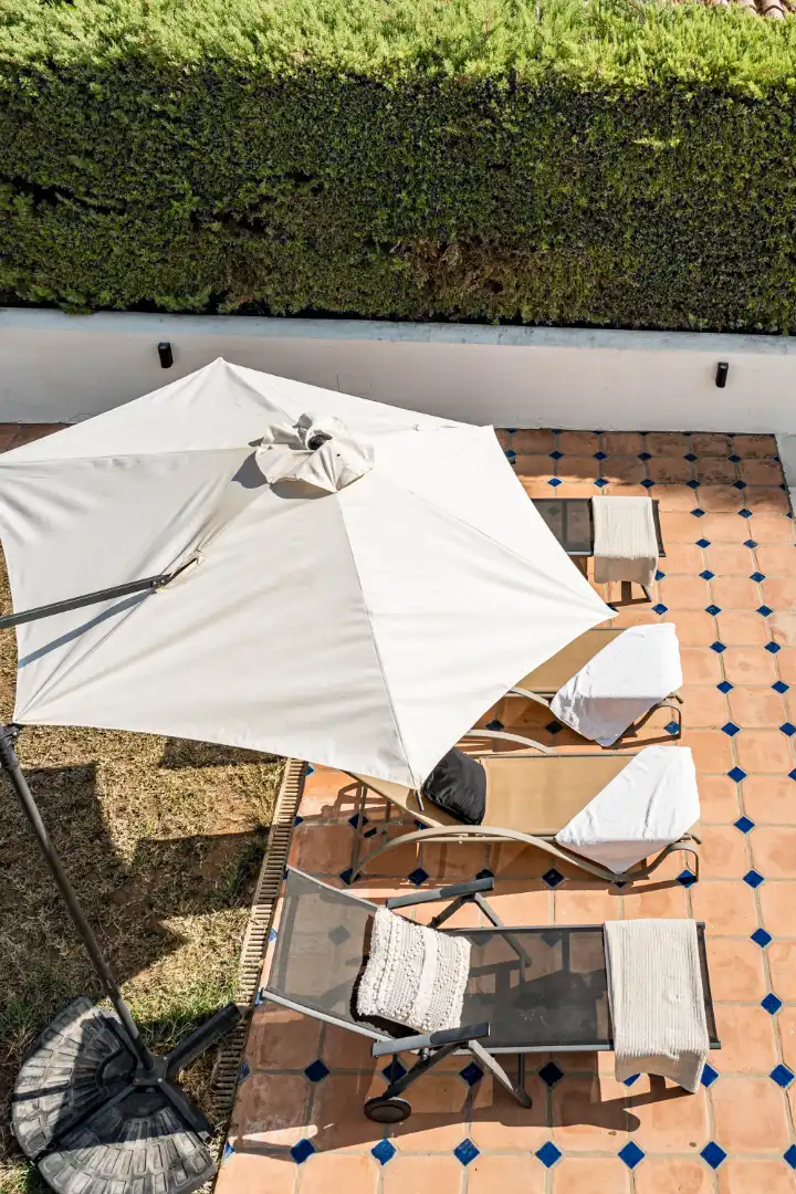 Terrassa de Casa o xalet de lloguer en Marbella amb Aire condicionat, Jardí privat i Parquet