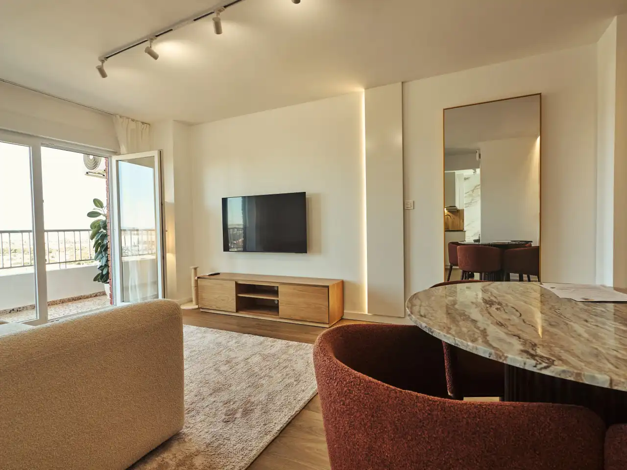 Wohnzimmer von Wohnungen zum Verkauf in Torrevieja mit Klimaanlage, Heizung und Terrasse
